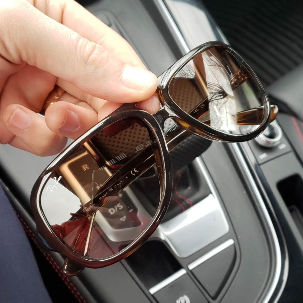 RAY BAN Tortoise Aviators - Size 59/15/140 - 2N